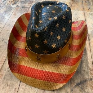 USA rodeo American flag cowboy hat